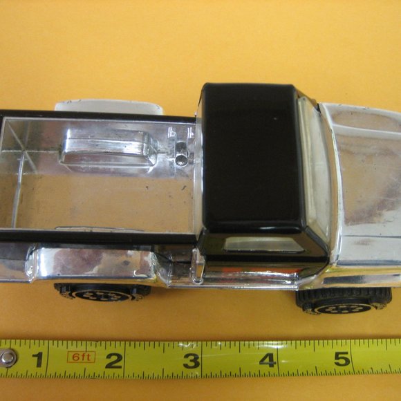Vintage 1979 TONKA TRUCK 4x4 Silver Chrome & Black Pick Up Pickup Truck - Picture 6 of 6